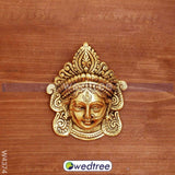 White Metal Amman Face With Gold Finish - W4374 Home Decors