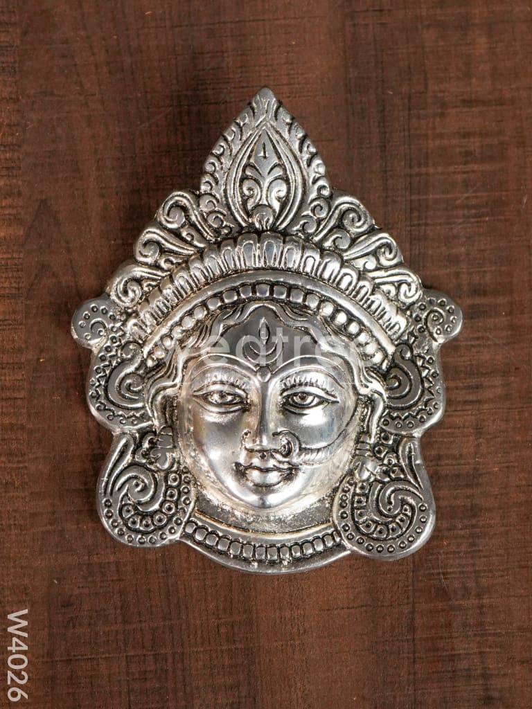 White Metal Durga/Amman Face - W4026 Figurine