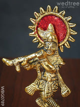 White Metal Gold Finish Krishna - Wbg0789 Divine Figurines