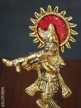 White Metal Gold Finish Krishna - Wbg0789 Divine Figurines