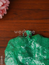 White Metal Green Leaf Ganesha Hanging - W4023 Figurine
