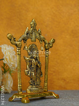 White Metal Radha-Krishna Arch With Bells - Wbg1274 Metal Figurine