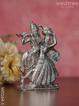 White Metal Radha Krishna Matki - W0164 Divine Figurines