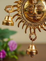 White Metal Suraj With Bell Gold Oxidised Finish - W4012 Divine Figurines