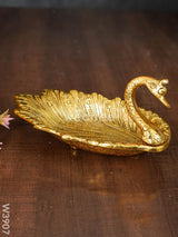 White Metal Swan Bowl - W3907 Utility Return Gifts