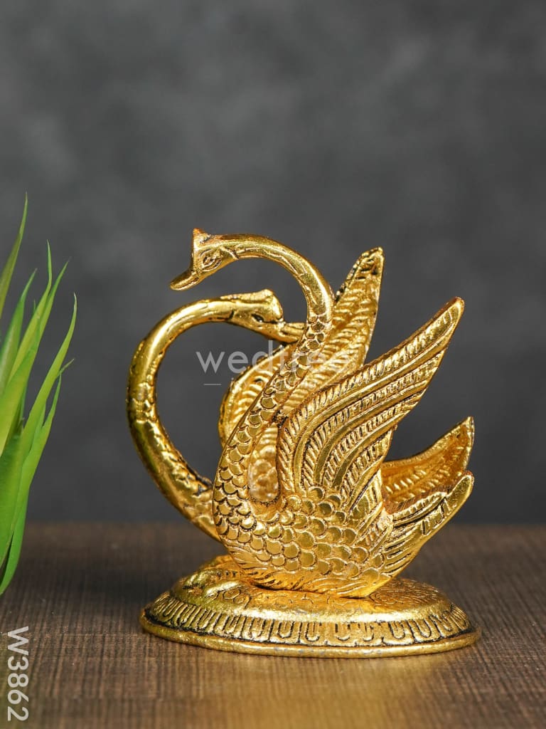 White Metal Swan Tissue Holder Gold Finish - W3862 Dining Essentials