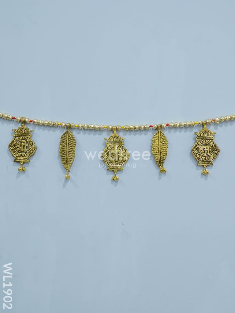 White Metal Thoran - Kalash Motifs (Antique Gold Finish) Wl1902 Thorans