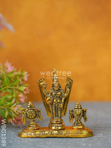 White Metal Tirupathi Balaji Shank Chakra Nama On Oval Base - Wbg1389 Metal Figurine