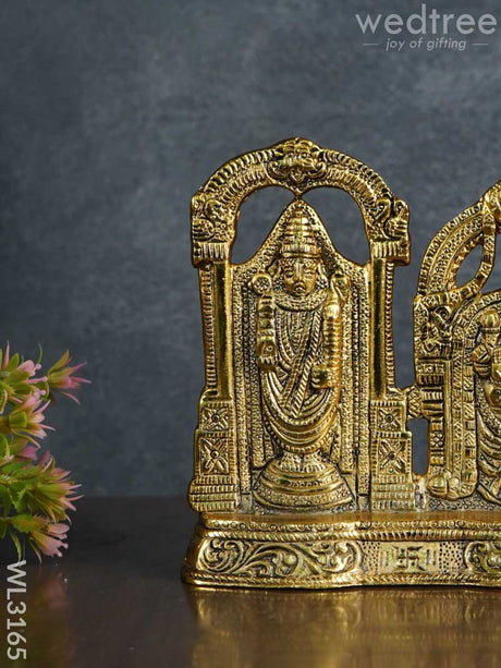 White Metal Tirupati Balaji And Padmavathi Thayar - Wl3165 Divine Figurines