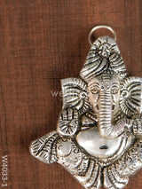 White Metal Turban Ganesha - W4033 Divine Figurines