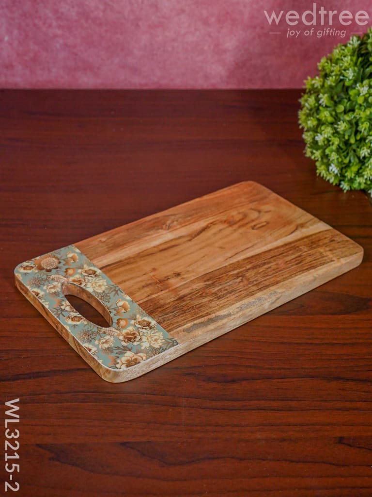 Wooden Chopping Board With Cut Handle - Wl3215-2 Utility