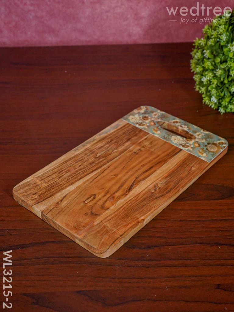 Wooden Chopping Board With Cut Handle - Wl3215-2 Utility