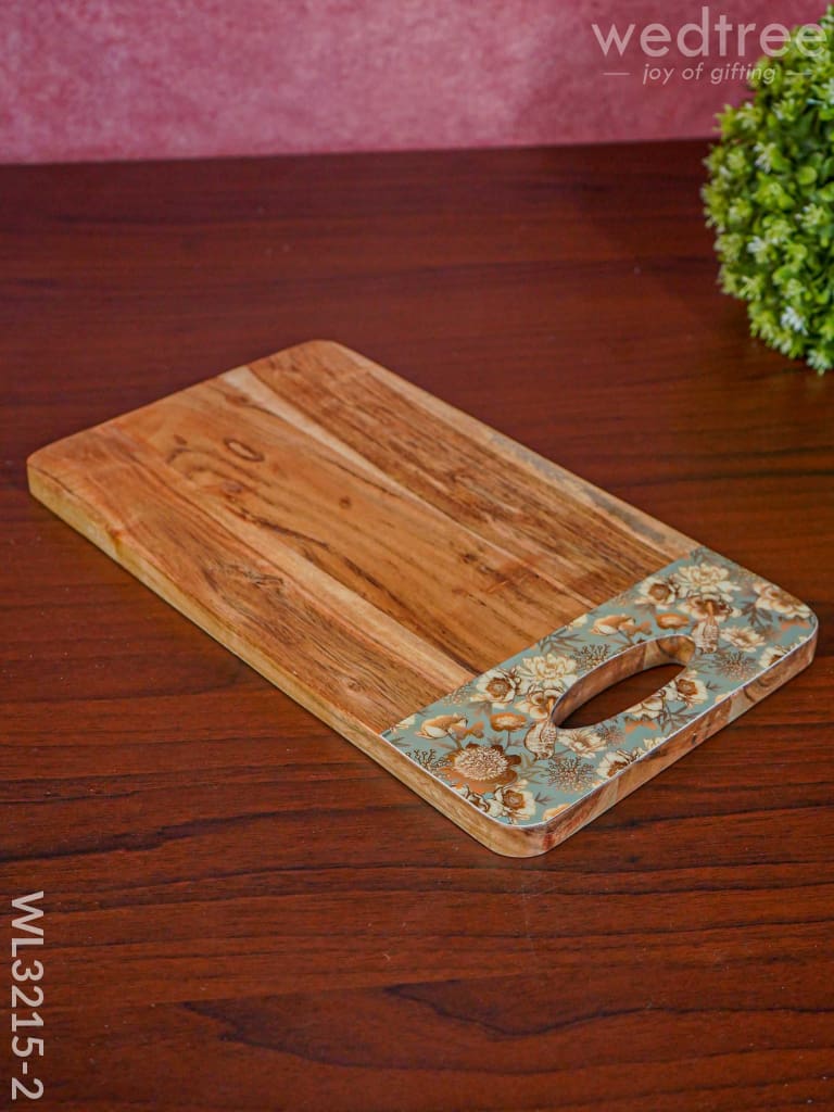 Wooden Chopping Board With Cut Handle - Wl3215-2 Utility