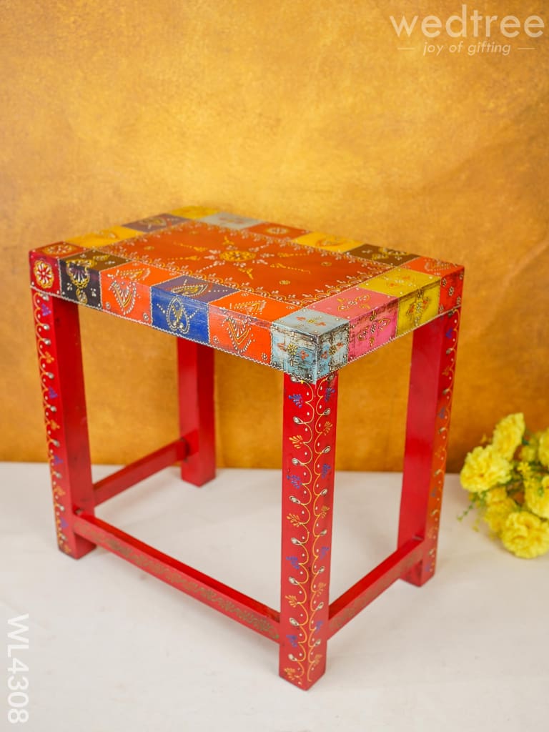 Wooden Decorative Stools - Set Of 3 Wl4308