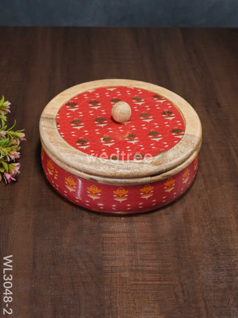 Wooden Digital Printed Poori Box - Wl3048-2 Utility