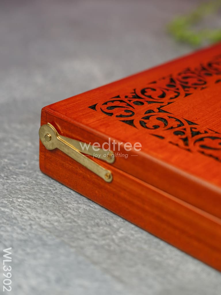 Wooden Dry Fruit Box With 6 Partition - Wl3902