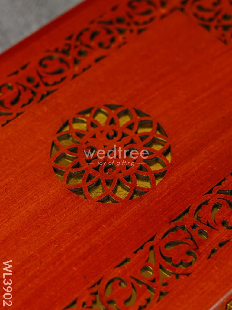 Wooden Dry Fruit Box With 6 Partition - Wl3902