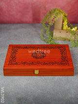 Wooden Dry Fruit Box With 6 Partition - Wl3902