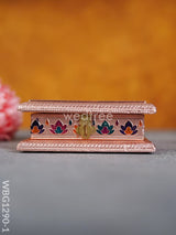 Wooden Dry Fruit Box With Meenakari Floral Design - Wbg1290