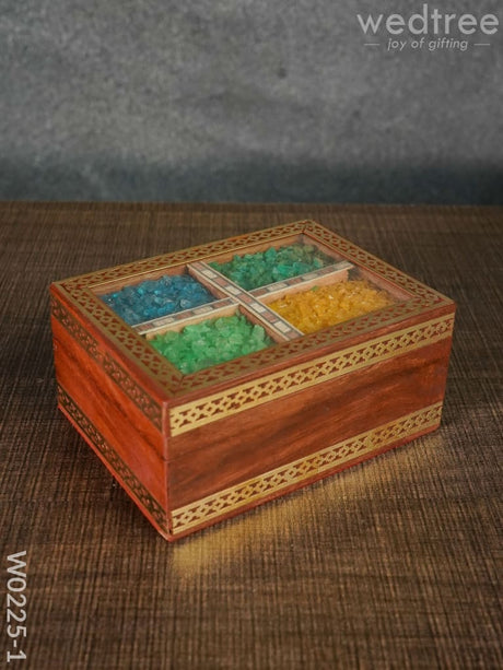 Wooden Gem Stone Box - 3X4 W0225-1 Jewellery Holders