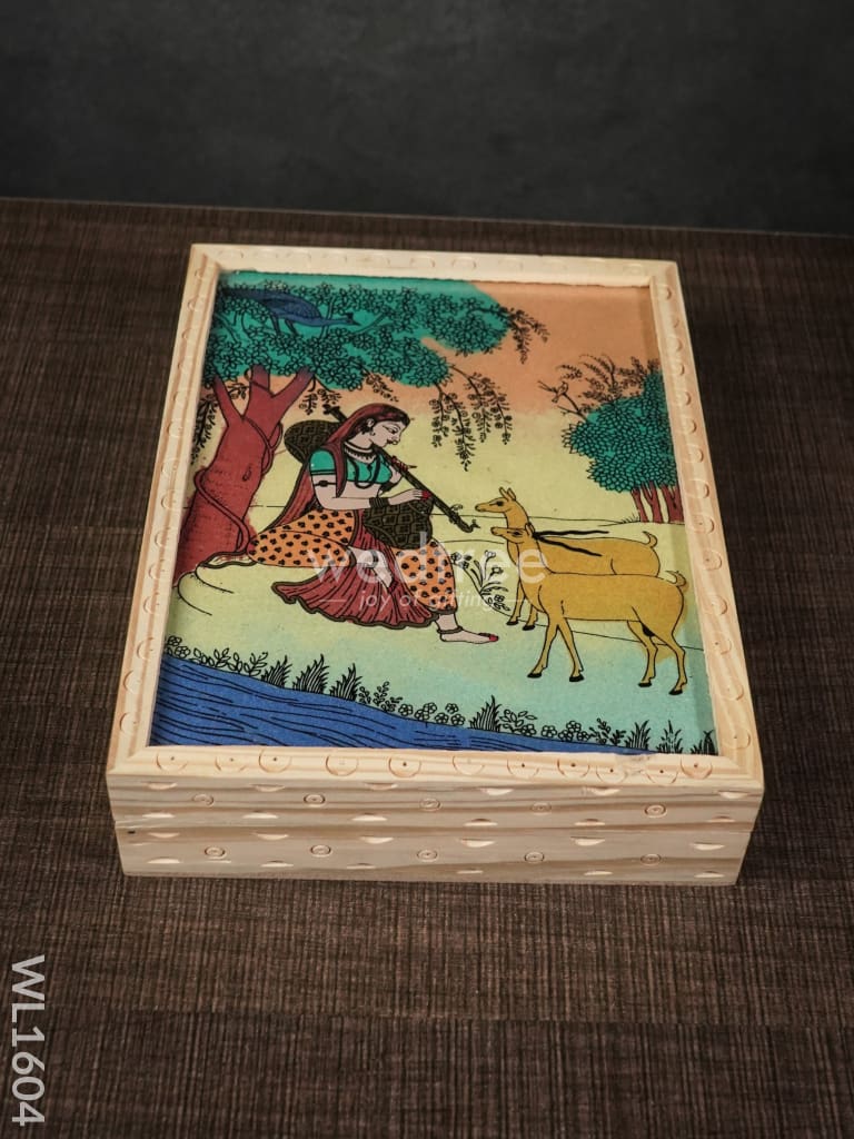 Wooden Hand Painted Jewel Box - (8.5 X 6.5) Wl1604 Utility