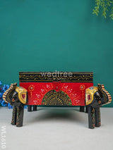 Wooden Hand Painted Jewelery Organiser With Elephant Legs - Wl1610 Utility