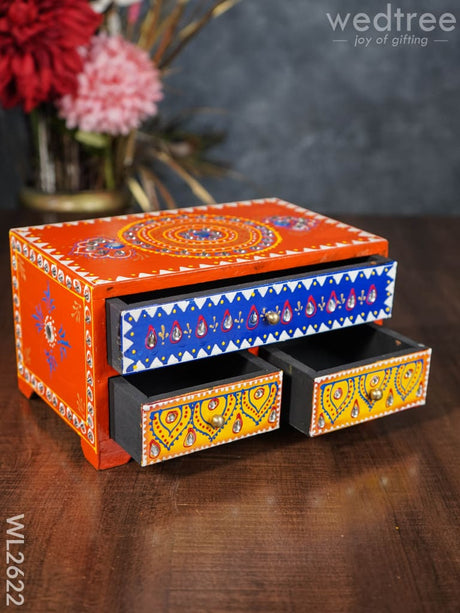 Wooden Handpainted 3 Drawer Organizer Box - Wl2622 Utility