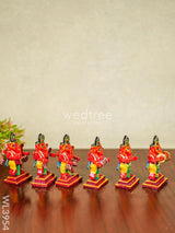 Standing Ganesha - Set Of 6 Wl3954 Wooden Decor