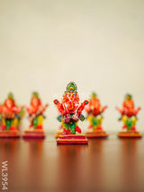 Standing Ganesha - Set Of 6 Wl3954 Wooden Decor