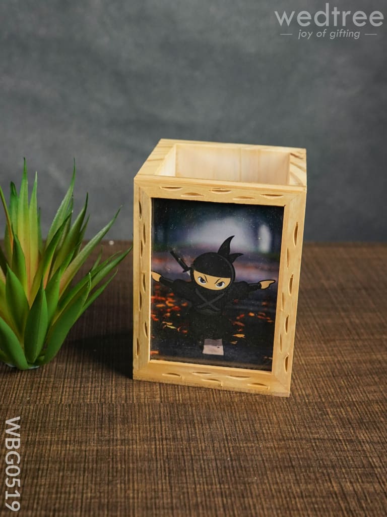 Wooden Pen Stand (3.2 X 4.2) - Ninja Wbg0519 Kids Return Gifts