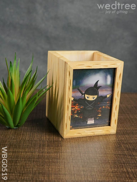 Wooden Pen Stand (3.2 X 4.2) - Ninja Wbg0519 Kids Return Gifts