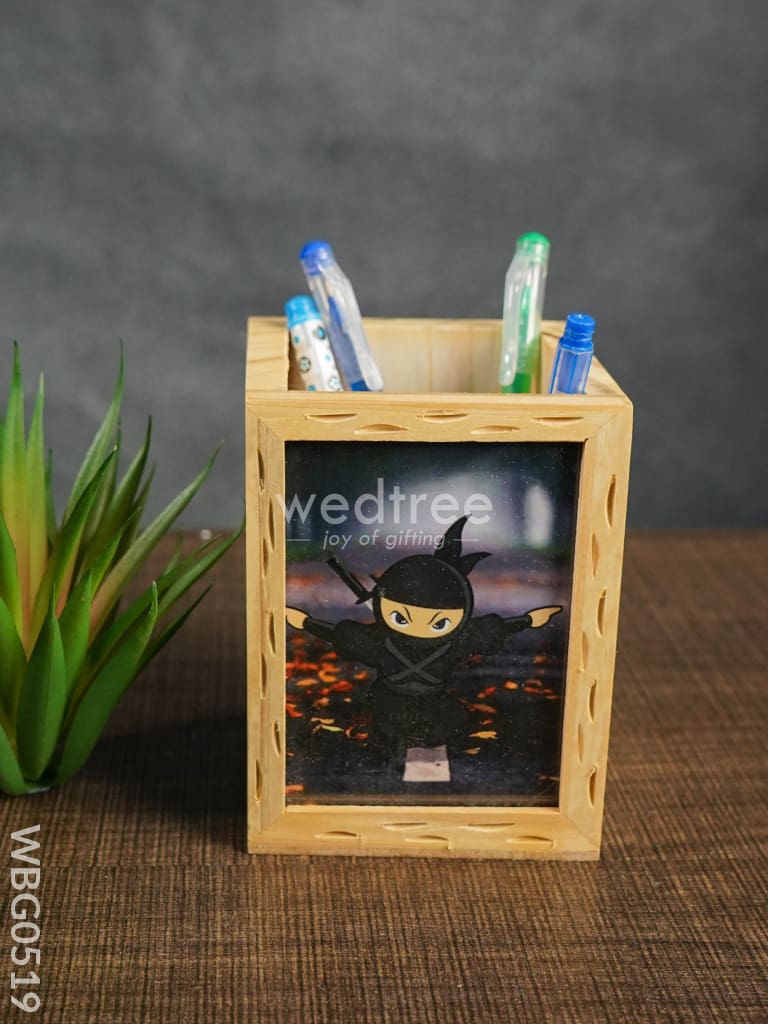 Wooden Pen Stand (3.2 X 4.2) - Ninja Wbg0519 Kids Return Gifts