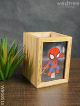 Wooden Pen Stand (3.2 X 4.2) - Spiderman Wbg0516 Kids Return Gifts