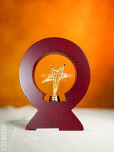 Wooden Round Trophy With Star - 8 Inch Bcg0222 Branding