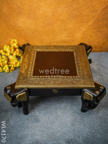 Four Elephant Wooden Stool (15 X 15) - Wl4170 Utility