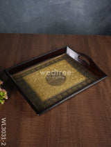 Wooden Tray With Brass Fitting - Wl3031 Medium Trays