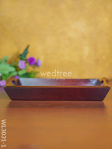 Wooden Tray With Brass Fitting - Wl3031 Trays