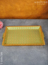 Wooden Tray With Meenakari Design - Wl3885 Trays & Plates