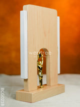 Wooden Trophy With Man Holding Star - 10 Inch Bcg0218 Branding