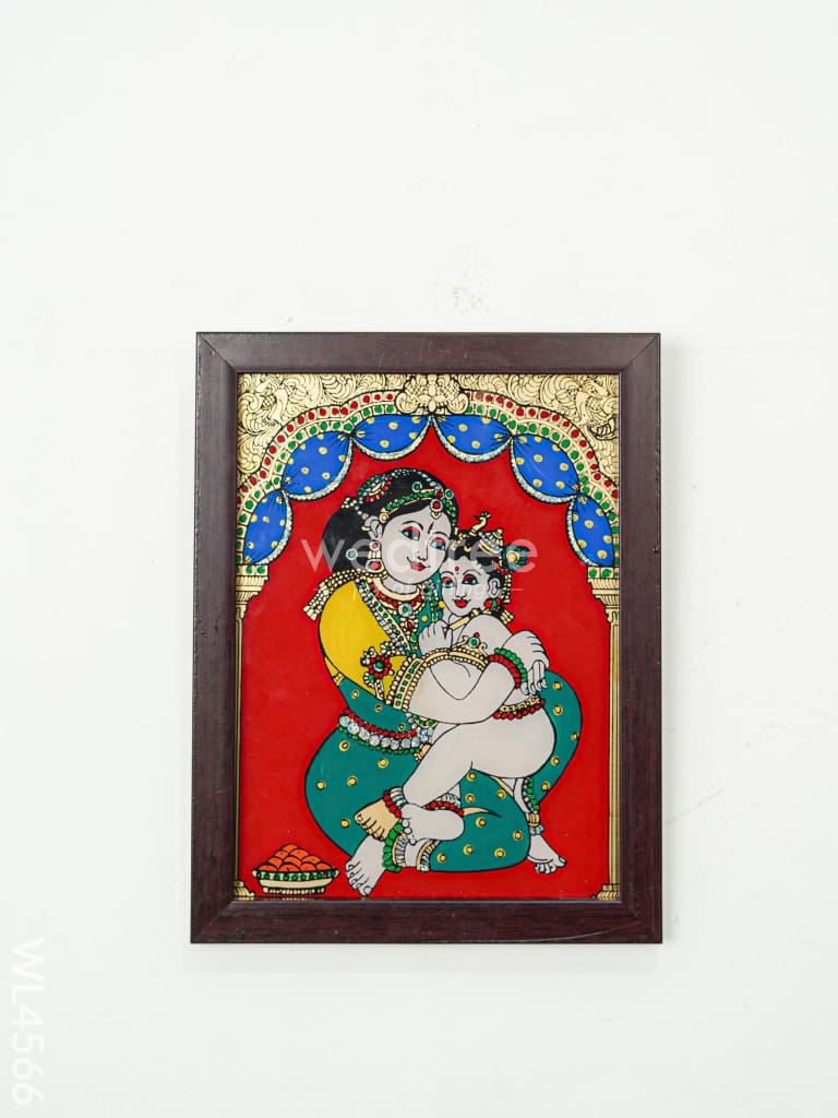 Yashoda Krishna Glass Reverse Painting Frame - 8 X 6 Inch Wl4566 Frames