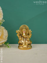 Zinc Alloy Ganesha Idol - Wbg1298 Gold Antique Murti Rg