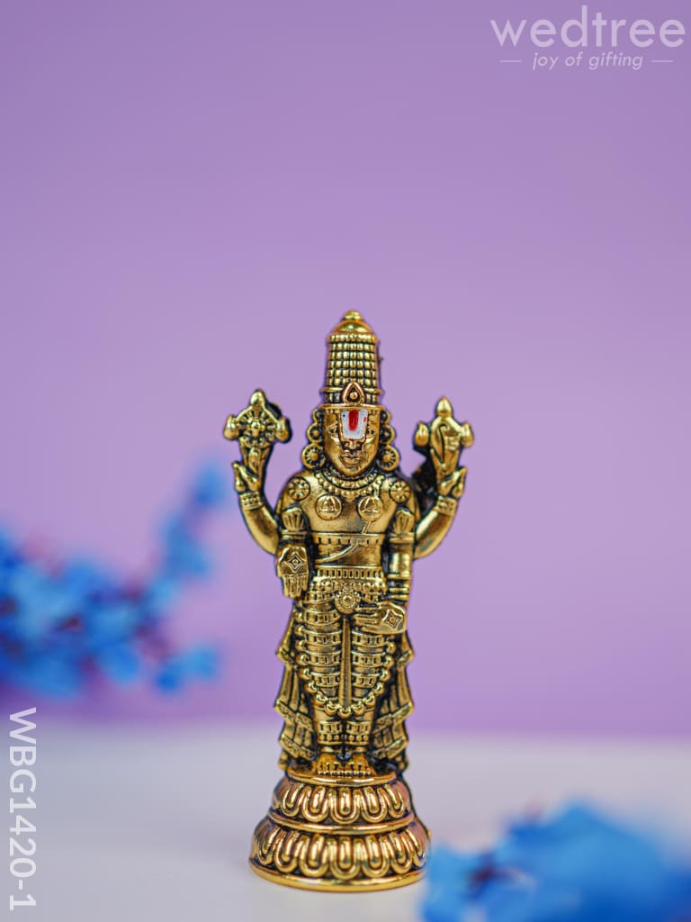 Zinc Alloy Gold Antique Tirupati Balaji Idol - Wbg1420 Murti Rg