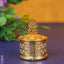 Zinc Alloy Kumkum Holder With Ganesha - Wbg1291 Gold Metal Rg