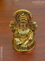 White Metal Lakshmi Idol-Gold Oxidized - Wbg1355-1 Figurine