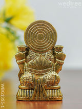 White Metal Lakshmi Idol-Gold Oxidized - Wbg1355-1 Figurine