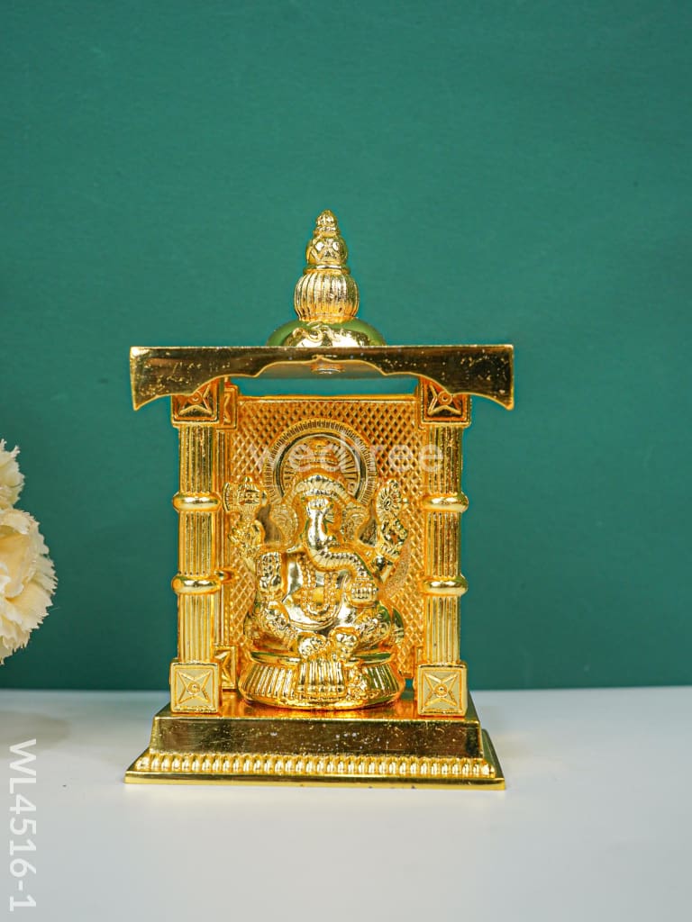 Zinc Alloy Pooja Mandir With Idol - Wl4516 Murti