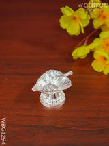 Zinc Alloy Swastik Diya In Leaf Shape - Wbg1294 Diyas